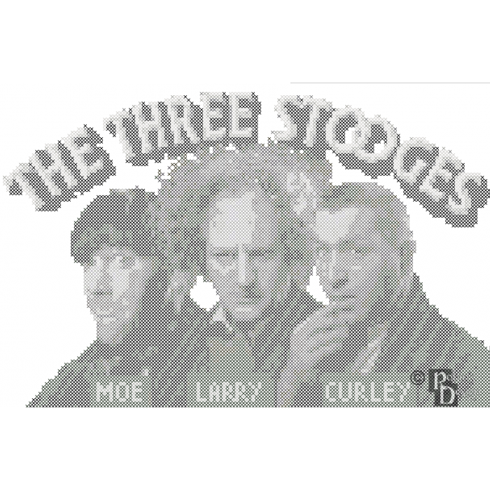 The Three Stooges Cross Stitch Pattern PDF Download