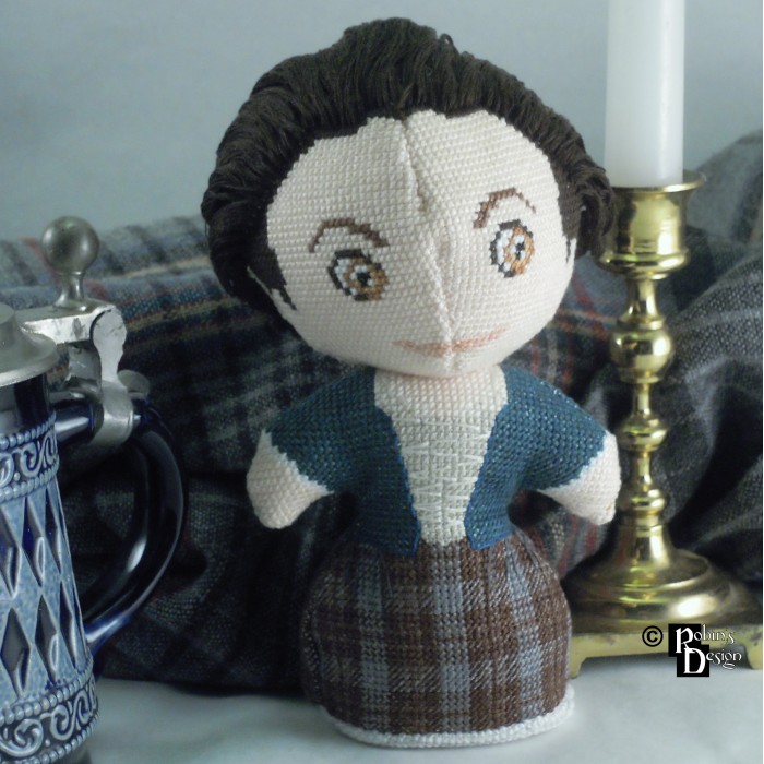 Claire Fraser Doll 3D Cross Stitch Sewing Pattern PDF Download
