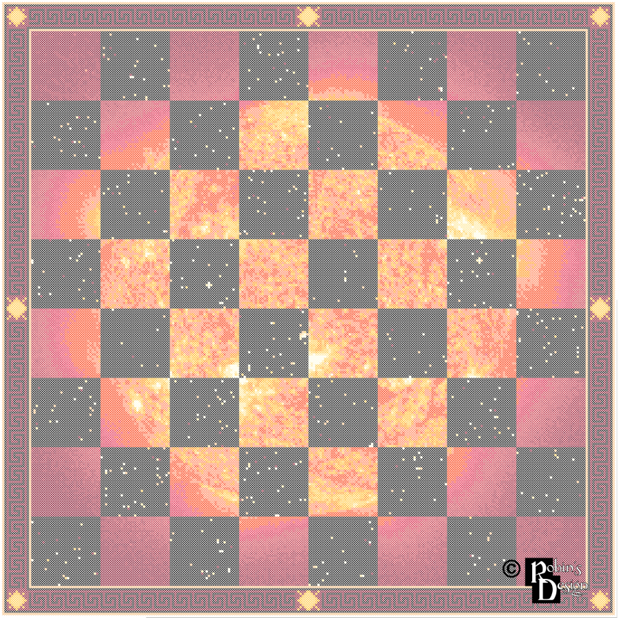 Day and Night Chessboard Cross Stitch Pattern PDF Download