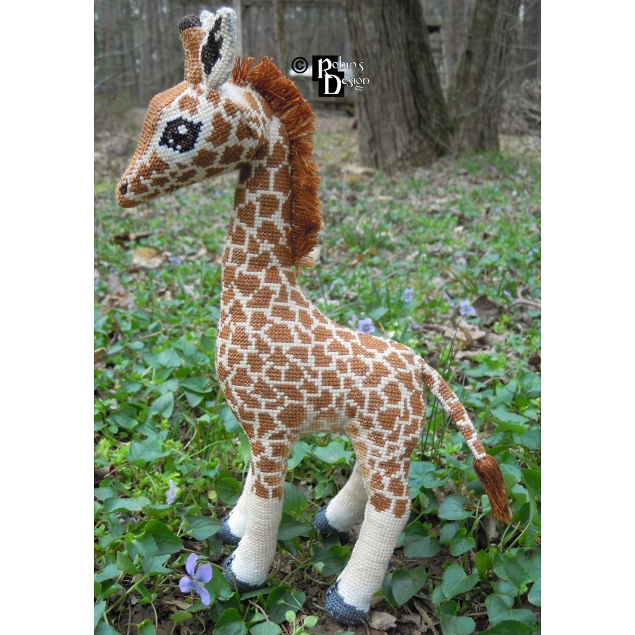Barney the Giraffe Doll 3D Cross Stitch Animal Sewing Pattern PDF Download