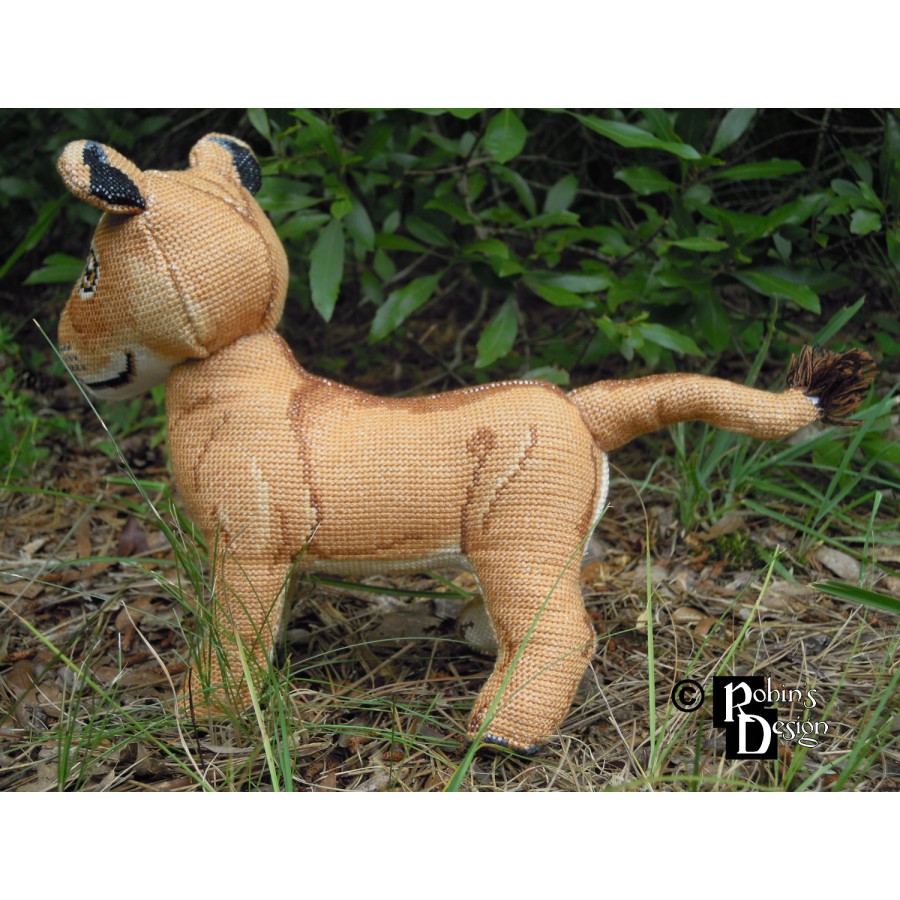 Malkia the African Lioness Doll 3D Cross Stitch Animal Sewing Pattern PDF Download