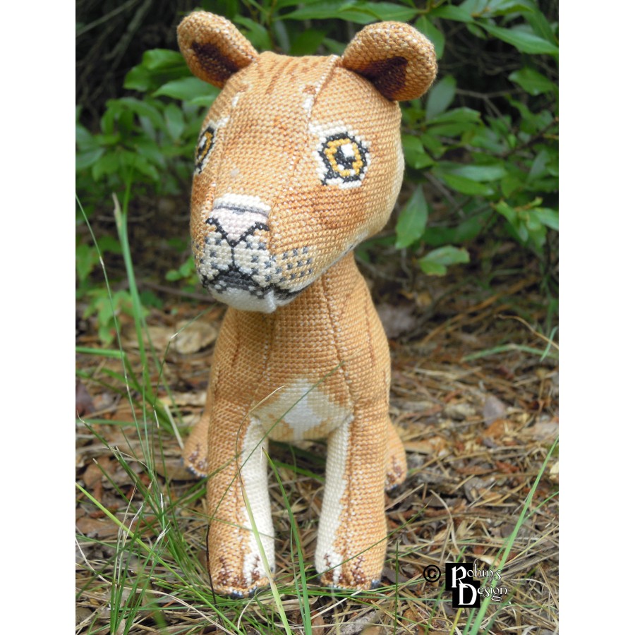 Mfalme and Malkia the African Lions Dolls 3D Cross Stitch Animals Sewing Pattern PDF Download