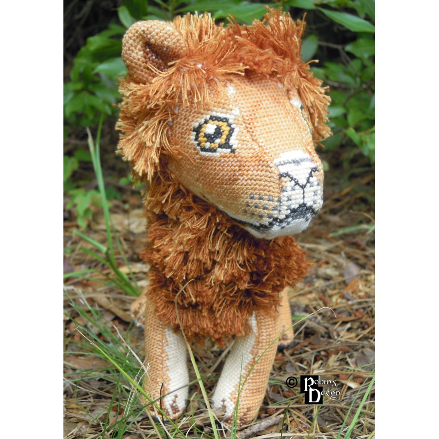Mfalme and Malkia the African Lions Dolls 3D Cross Stitch Animals Sewing Pattern PDF Download