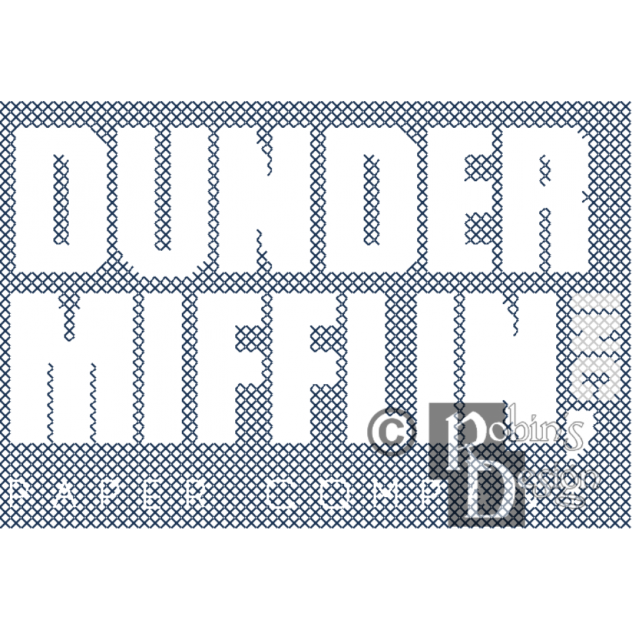 Dunder Mifflin Logo Cross Stitch Pattern for Shirt Patch PDF Download