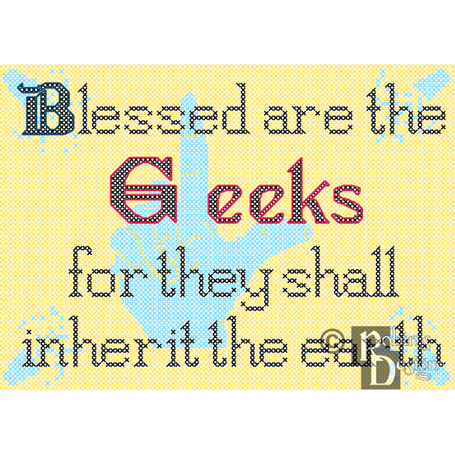 Blessed are the Gleeks Cross Stitch Pattern PDF Download
