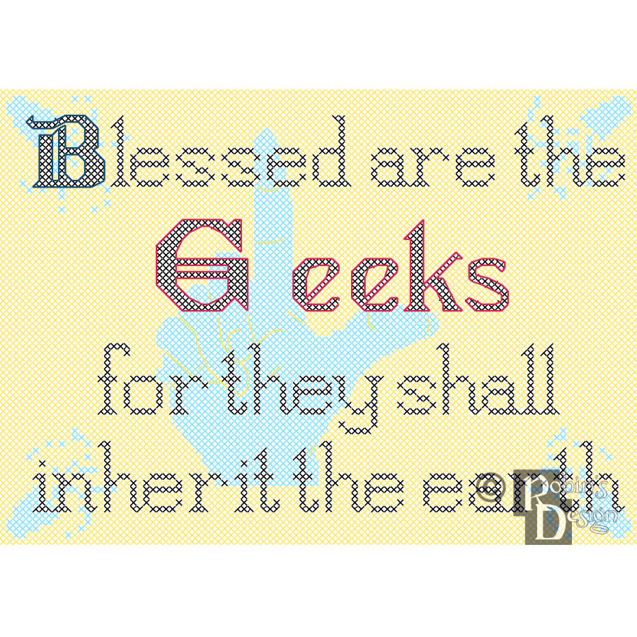 Blessed are the Gleeks Cross Stitch Pattern PDF Download