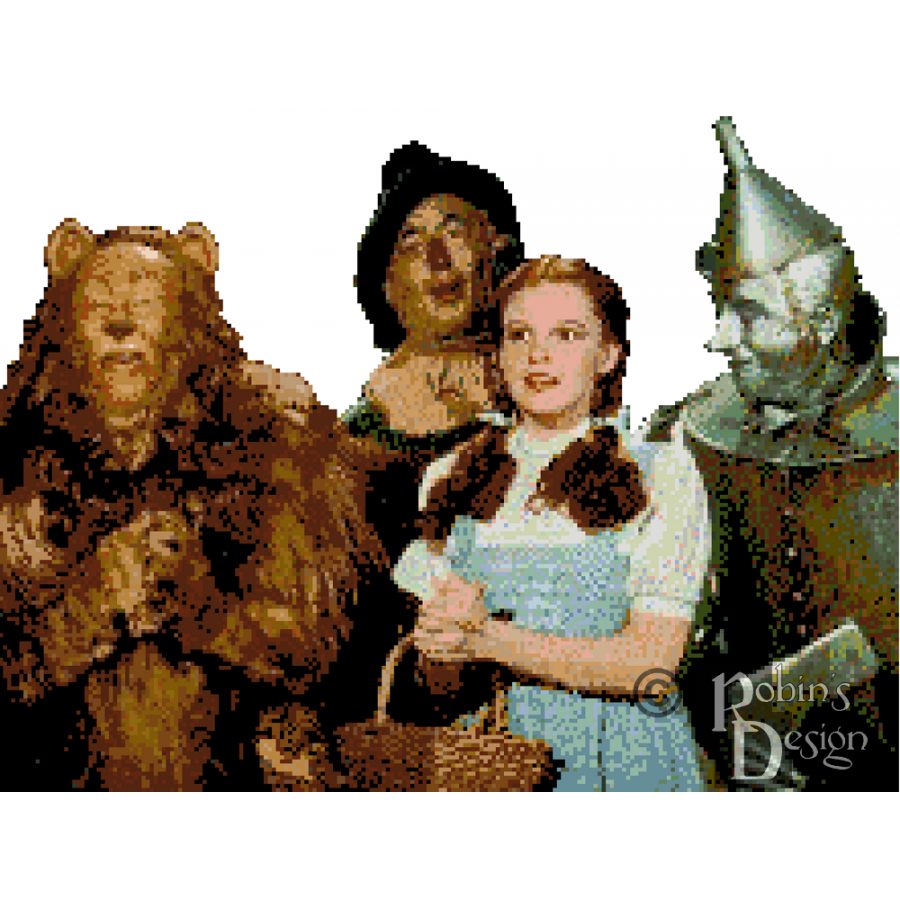 Wizard of Oz Dorothy and the Boys Cross Stitch Pattern PDF Download