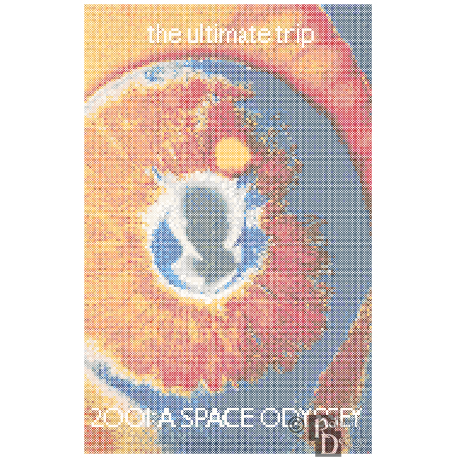 2001: A Space Odyssey Poster Cross Stitch Pattern PDF Download
