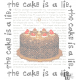 Portal Cake The Cake is a Lie Cross Stitch Pattern PDF Download