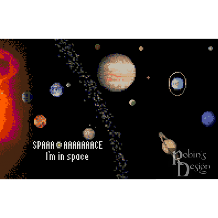 The Space Core in Space Counted Cross Stitch Pattern PDF Download