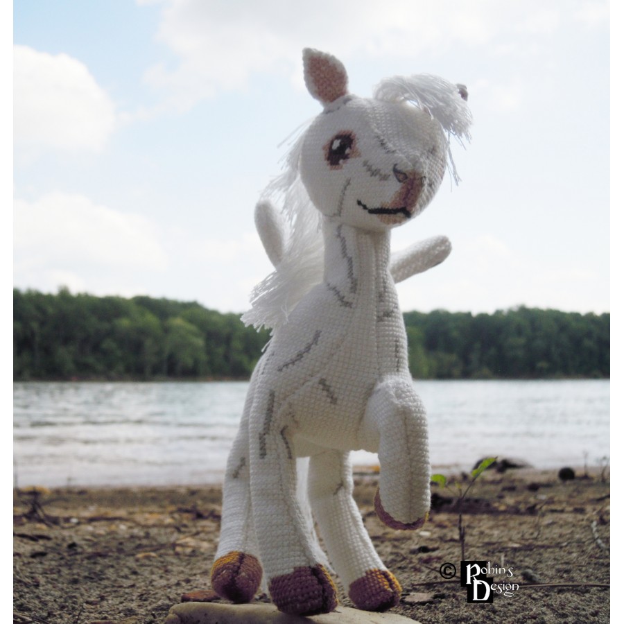 Aeos the Winged Horse Doll 3D Cross Stitch Animal Sewing Pattern PDF Download
